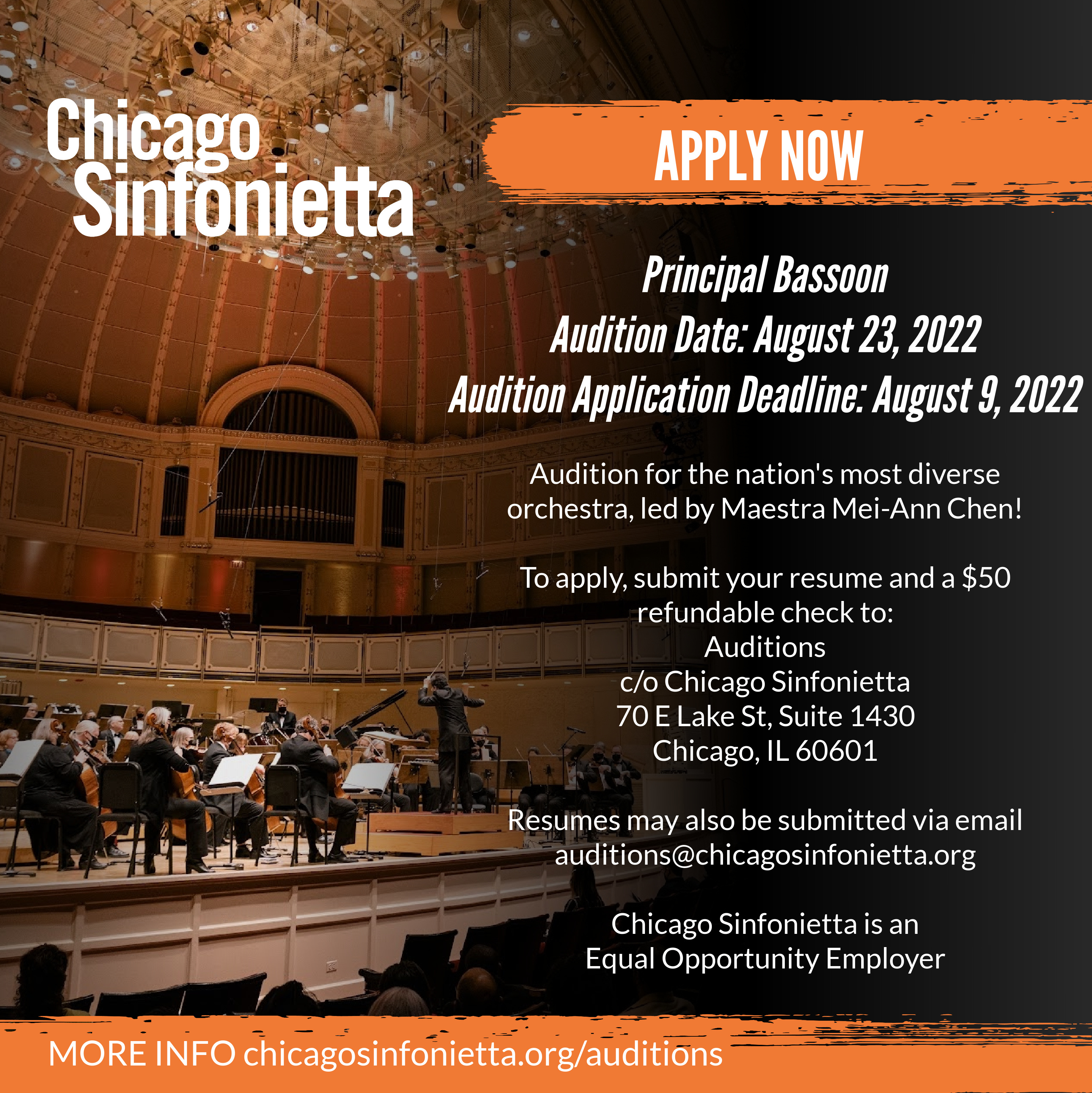 Sinfonietta Announce Bassoon Audition